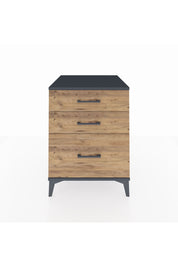 Kronos Komodin 3 Çekmeceli 60x59x80 Antrasit-Çam