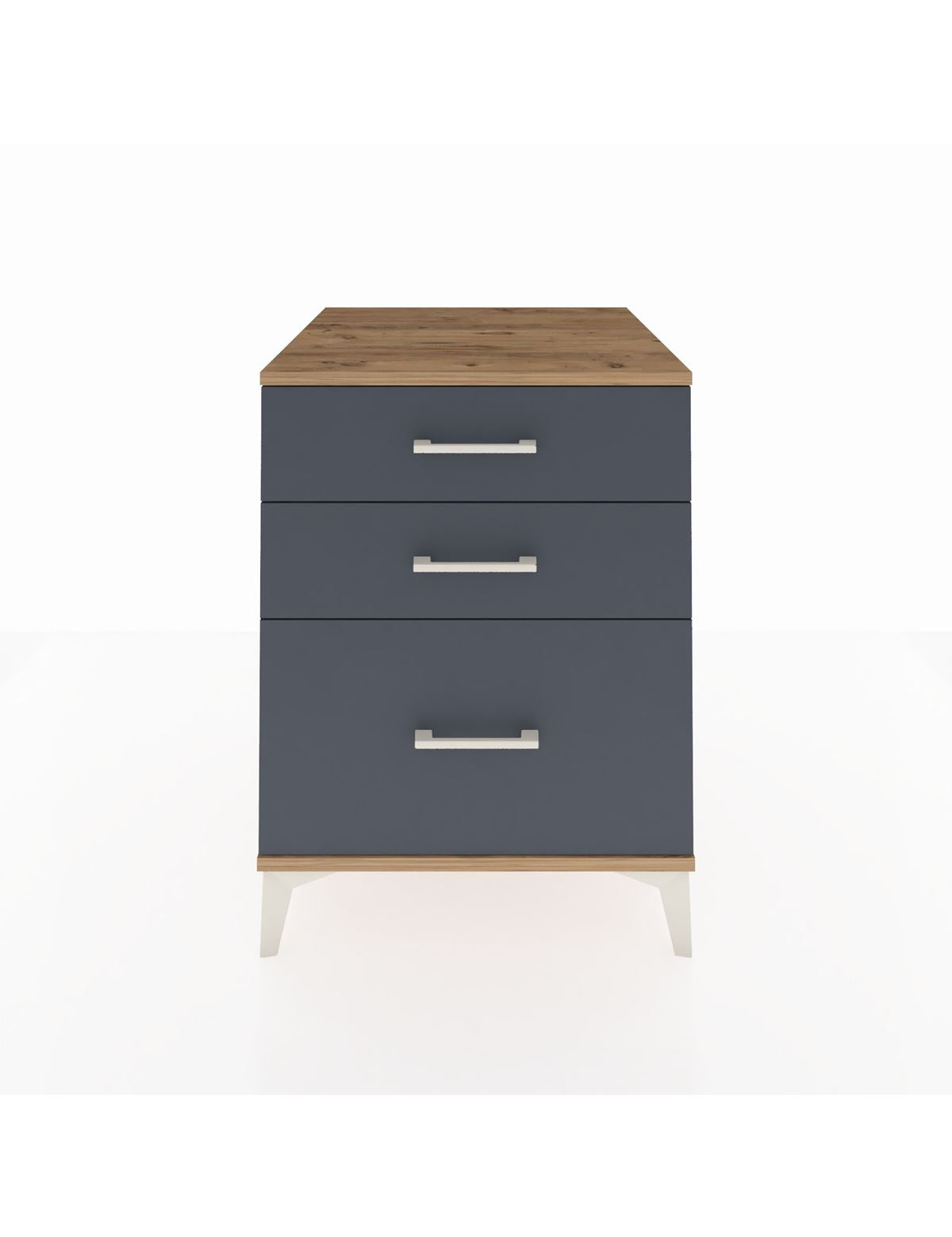 Kronos Komodin 3 Çekmeceli 60x59x80 Çam-Antrasit