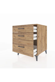 Kronos Komodin 3 Çekmeceli 60x59x80 Çam-Çam