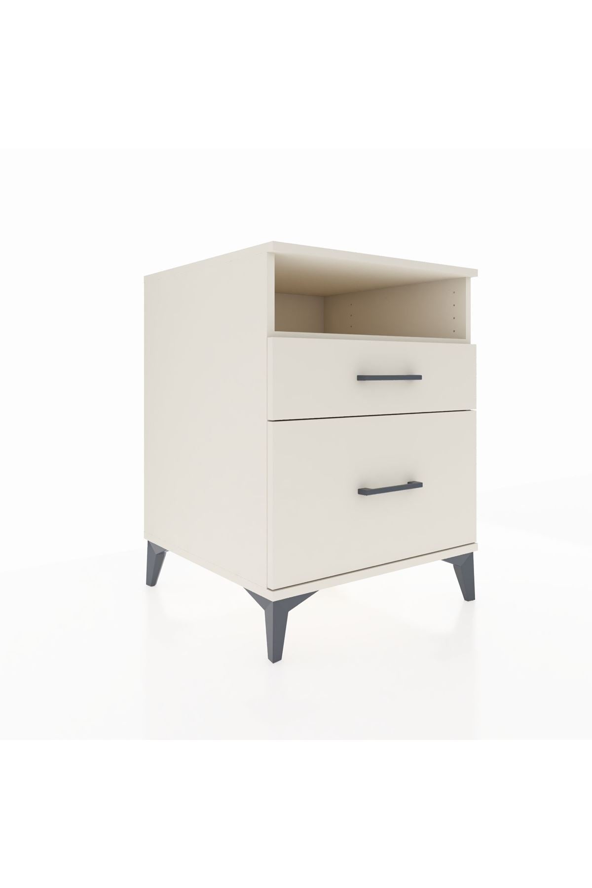 Kronos Komodin Tek Raflı 2 Çekmeceli 60x59x80 Aytaşı-Aytaşı