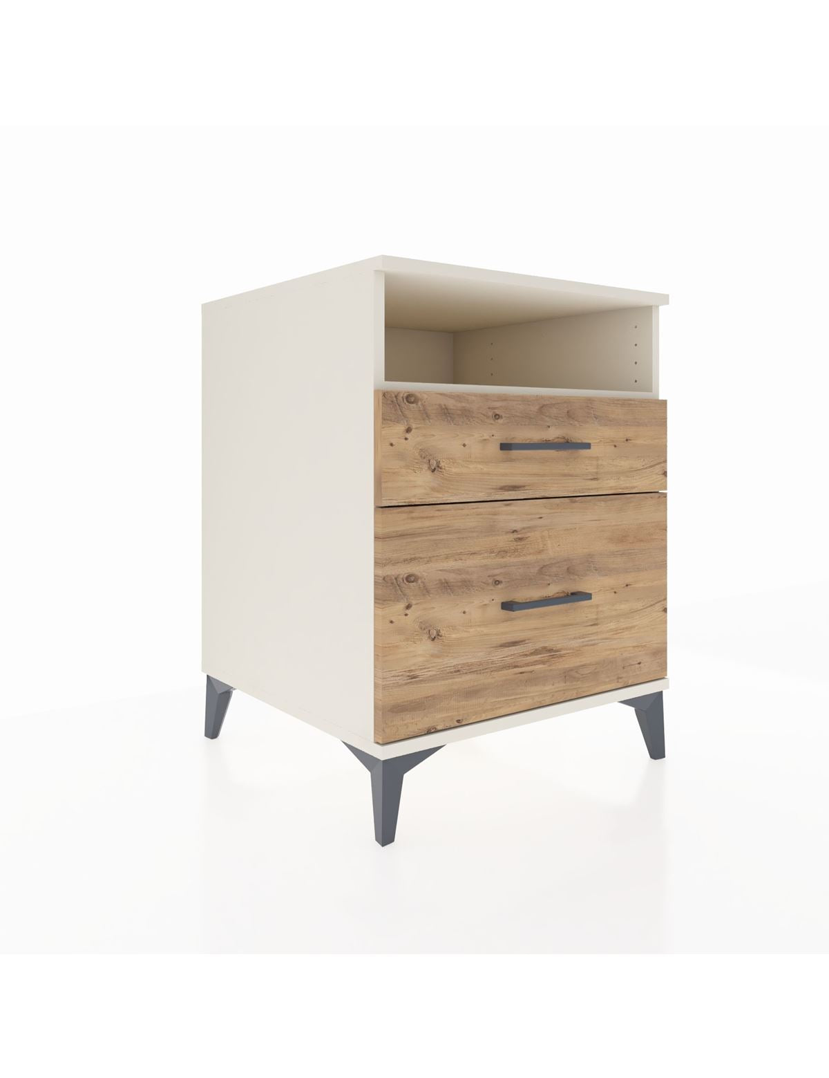 Kronos Komodin Tek Raflı 2 Çekmeceli 60x59x80 Aytaşı-Çam