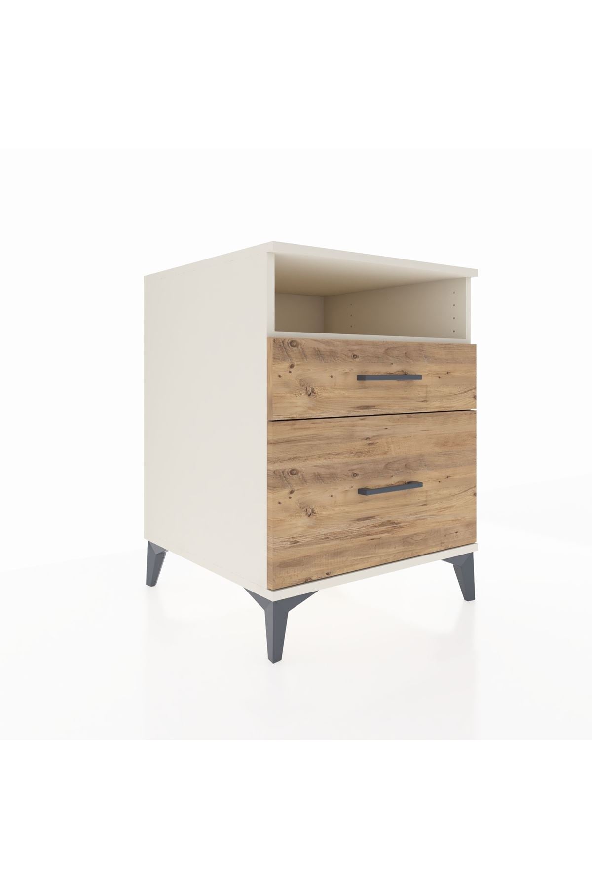 Kronos Komodin Tek Raflı 2 Çekmeceli 60x59x80 Aytaşı-Çam