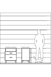Kronos Komodin Tek Raflı 2 Çekmeceli 60x59x80 Aytaşı-Çam