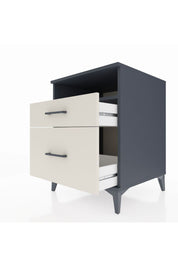 Kronos Komodin Tek Raflı 2 Çekmeceli 60x59x80 Antrasit-Aytaşı