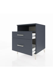 Kronos Komodin Tek Raflı 2 Çekmeceli 60x59x80 Antrasit-Antrasit