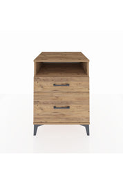Kronos Komodin Tek Raflı 2 Çekmeceli 60x59x80 Çam-Çam