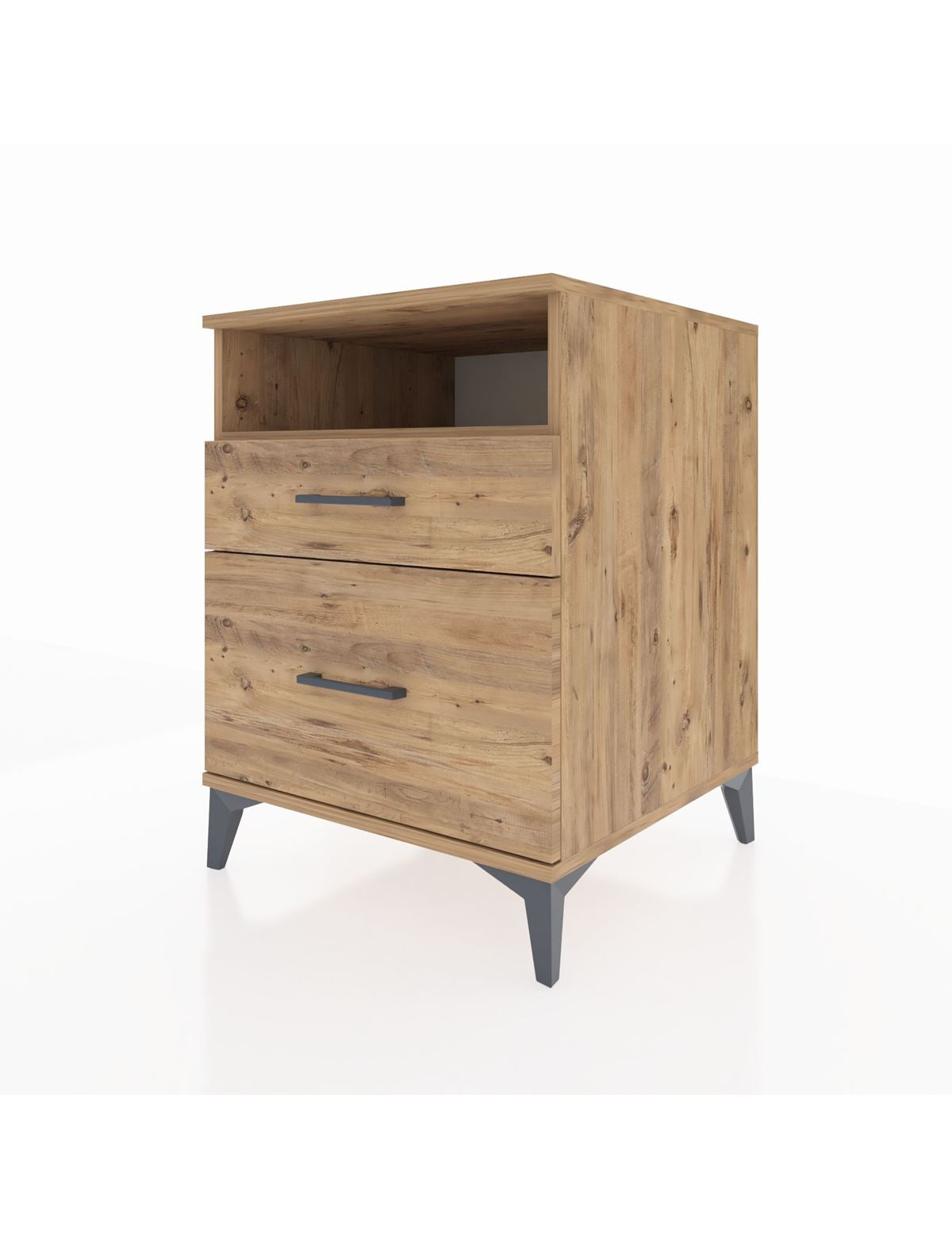 Kronos Komodin Tek Raflı 2 Çekmeceli 60x59x80 - S79M006V9C