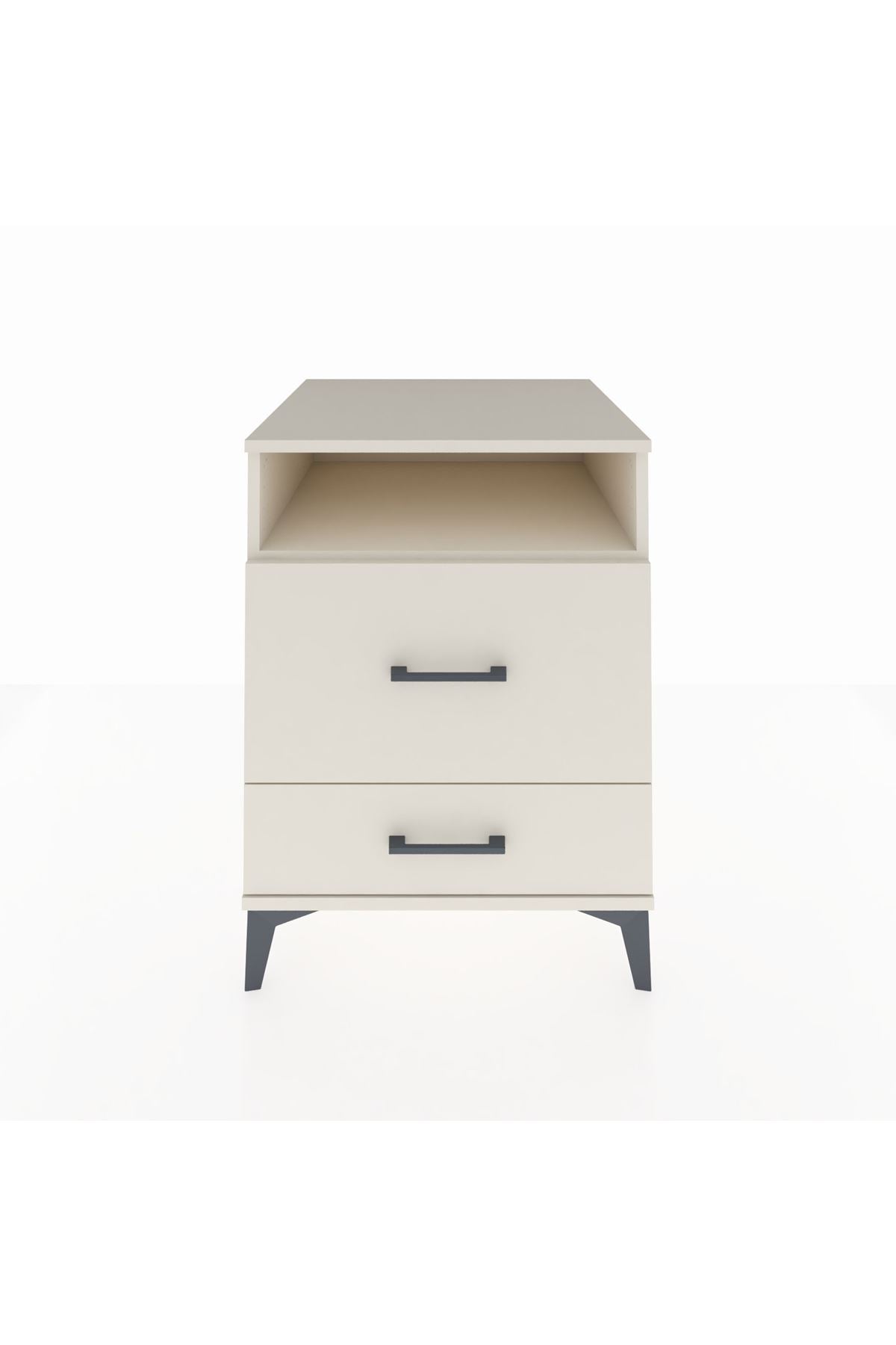 Kronos Komodin Tek Raflı 2 Çekmeceli 60x59x80 Aytaşı-Aytaşı