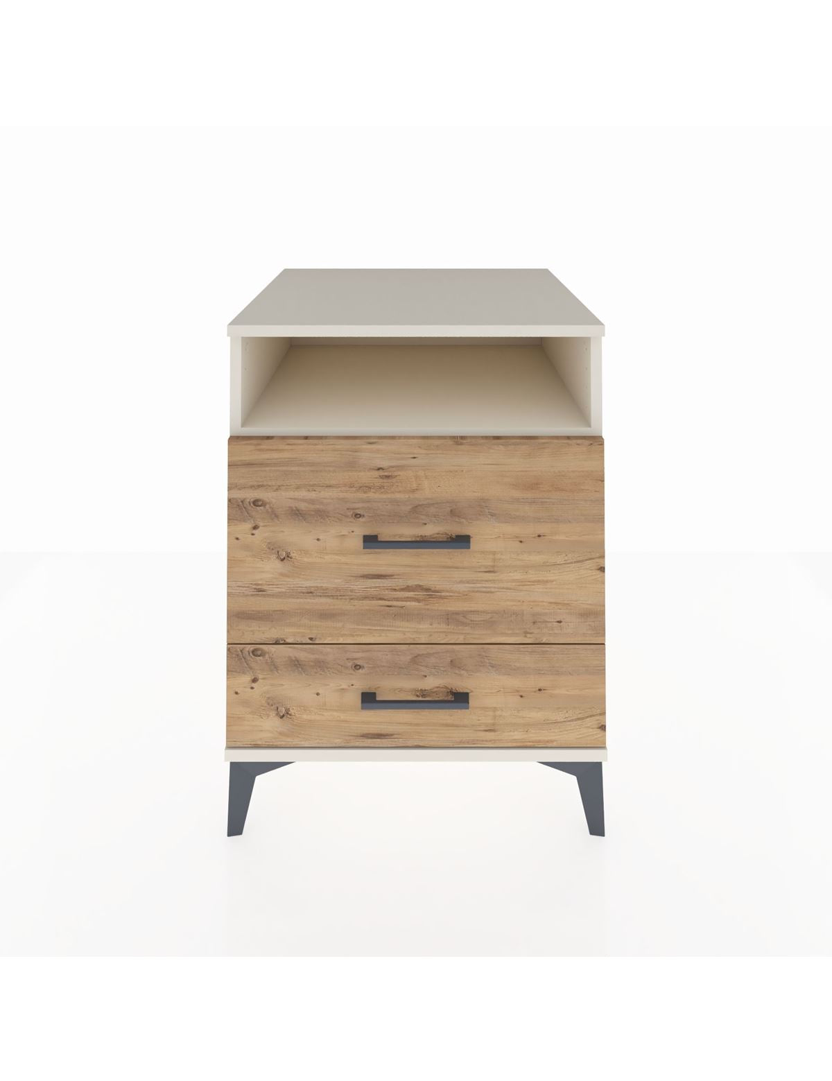 Kronos Komodin Tek Raflı 2 Çekmeceli 60x59x80 Aytaşı-Çam