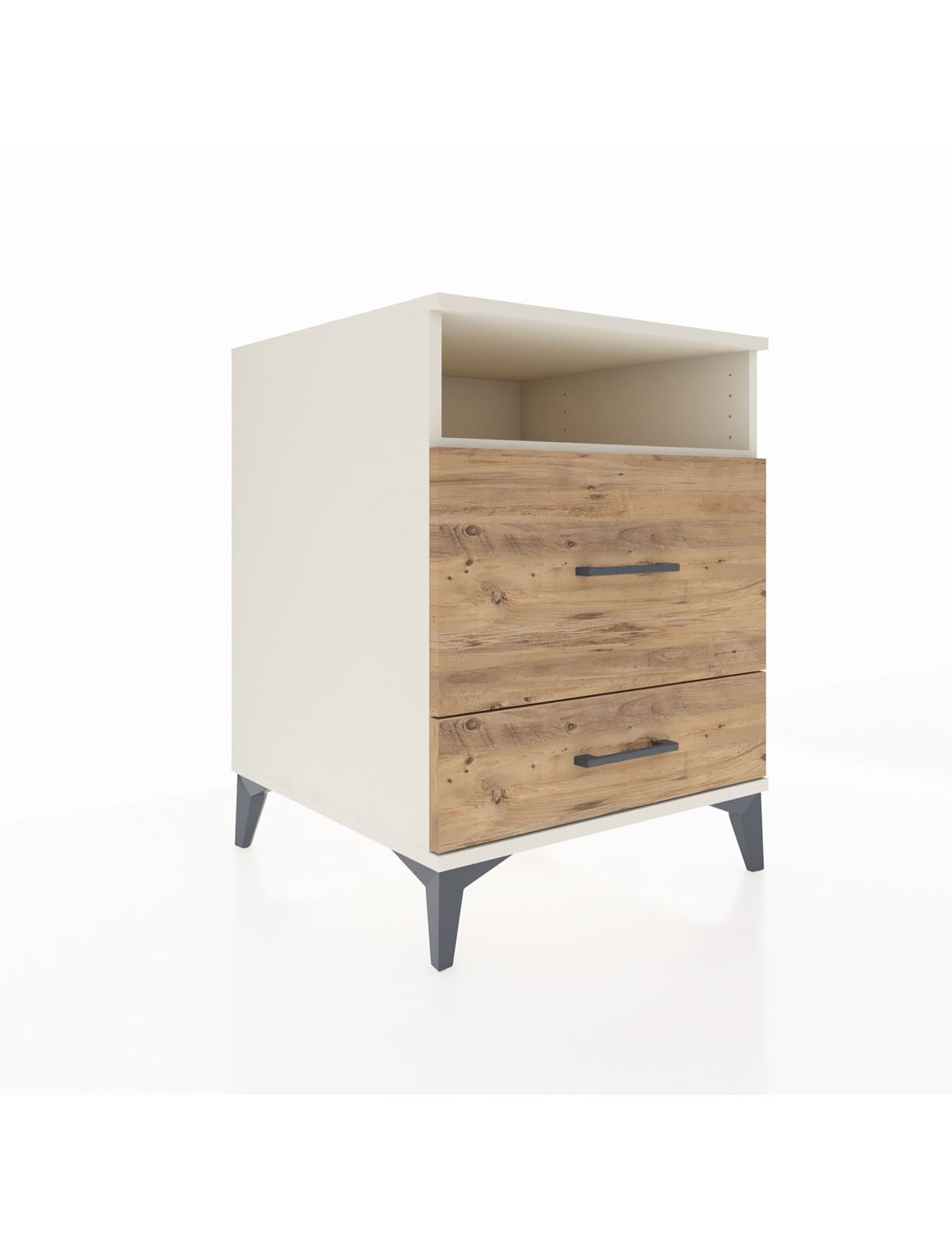 Kronos Komodin Tek Raflı 2 Çekmeceli 60x59x80 Aytaşı-Çam