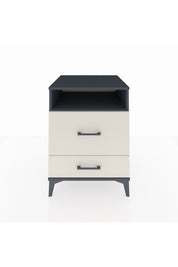 Kronos Komodin Tek Raflı 2 Çekmeceli 60x59x80 Antrasit-Aytaşı