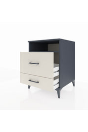 Kronos Komodin Tek Raflı 2 Çekmeceli 60x59x80 Antrasit-Aytaşı