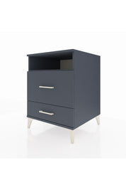 Kronos Komodin Tek Raflı 2 Çekmeceli 60x59x80 Antrasit-Antrasit