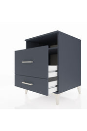 Kronos Komodin Tek Raflı 2 Çekmeceli 60x59x80 Antrasit-Antrasit