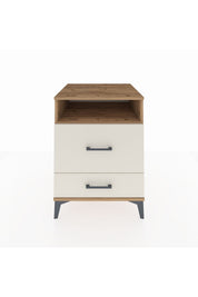 Kronos Komodin Tek Raflı 2 Çekmeceli 60x59x80 Çam-Aytaşı