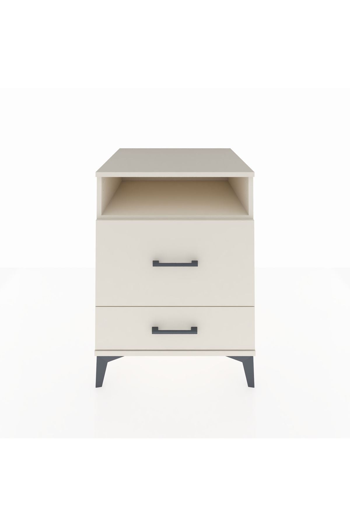 Kronos Komodin Tek Raflı 2 Çekmeceli 60x59x80 Aytaşı-Aytaşı