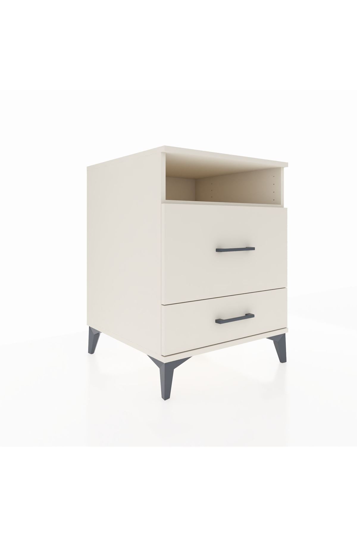 Kronos Komodin Tek Raflı 2 Çekmeceli 60x59x80 Aytaşı-Aytaşı