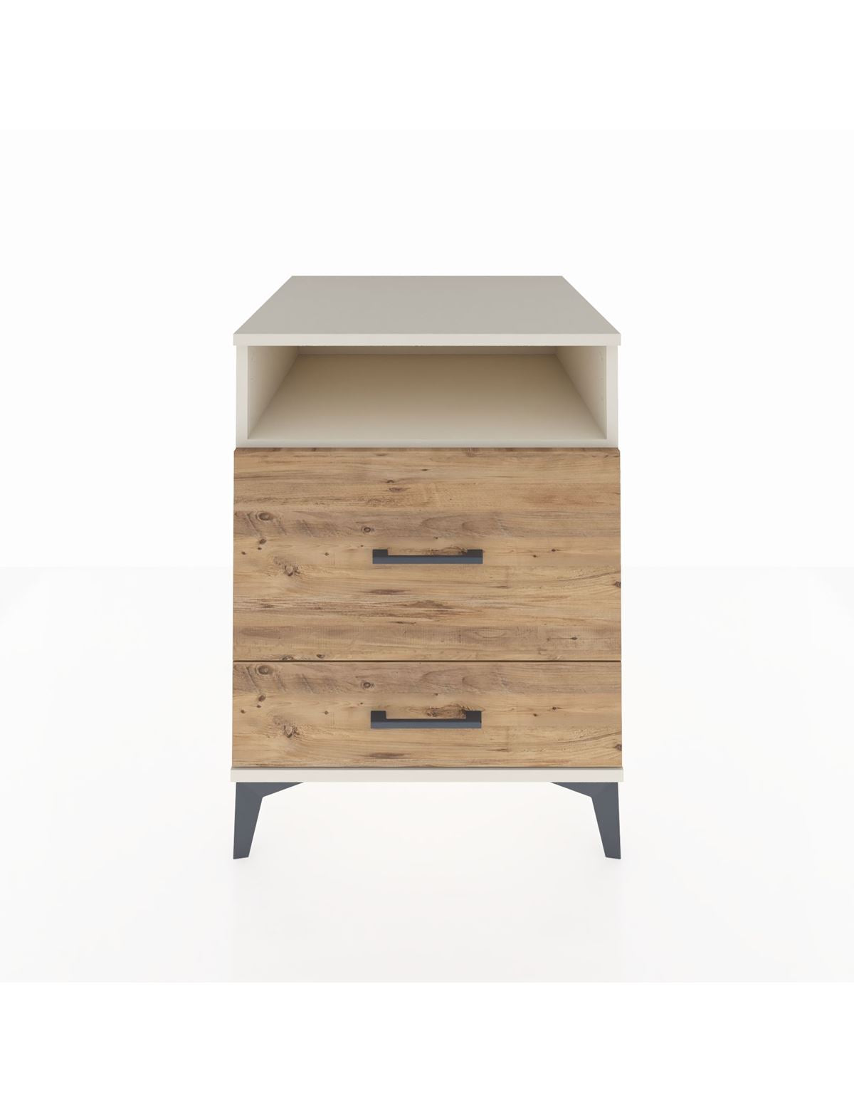 Kronos Komodin Tek Raflı 2 Çekmeceli 60x59x80 Aytaşı-Çam