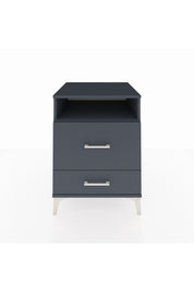Kronos Komodin Tek Raflı 2 Çekmeceli 60x59x80 Antrasit-Antrasit