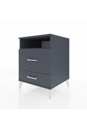 Kronos Komodin Tek Raflı 2 Çekmeceli 60x59x80 Antrasit-Antrasit