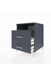 Kronos Komodin Tek Raflı 2 Çekmeceli 60x59x80 Antrasit-Antrasit