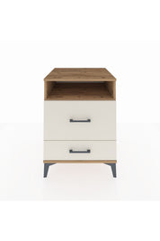 Kronos Komodin Tek Raflı 2 Çekmeceli 60x59x80 Çam-Aytaşı