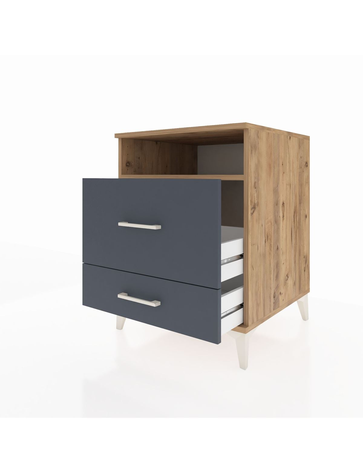 Kronos Komodin Tek Raflı 2 Çekmeceli 60x59x80 - S79M008V8C