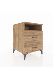 Kronos Komodin Tek Raflı 2 Çekmeceli 60x59x80 Çam-Çam