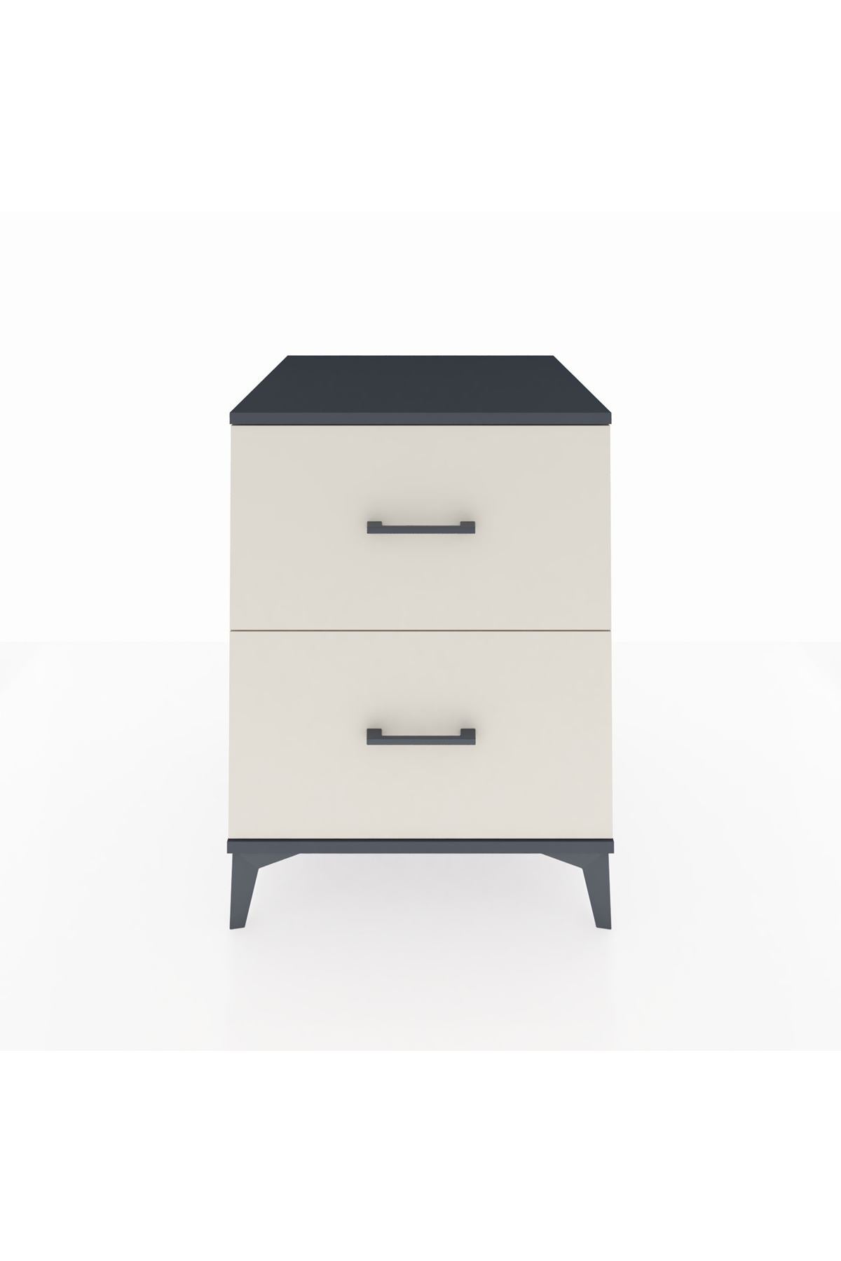 Kronos Komodin 2 Çekmeceli 60x59x80 Antrasit-Aytaşı