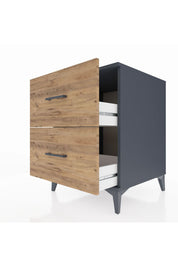 Kronos Komodin 2 Çekmeceli 60x59x80 Antrasit-Çam