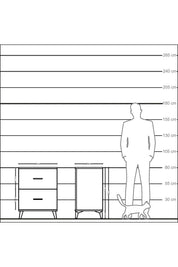 Kronos Komodin 2 Çekmeceli 60x59x80 Çam-Aytaşı