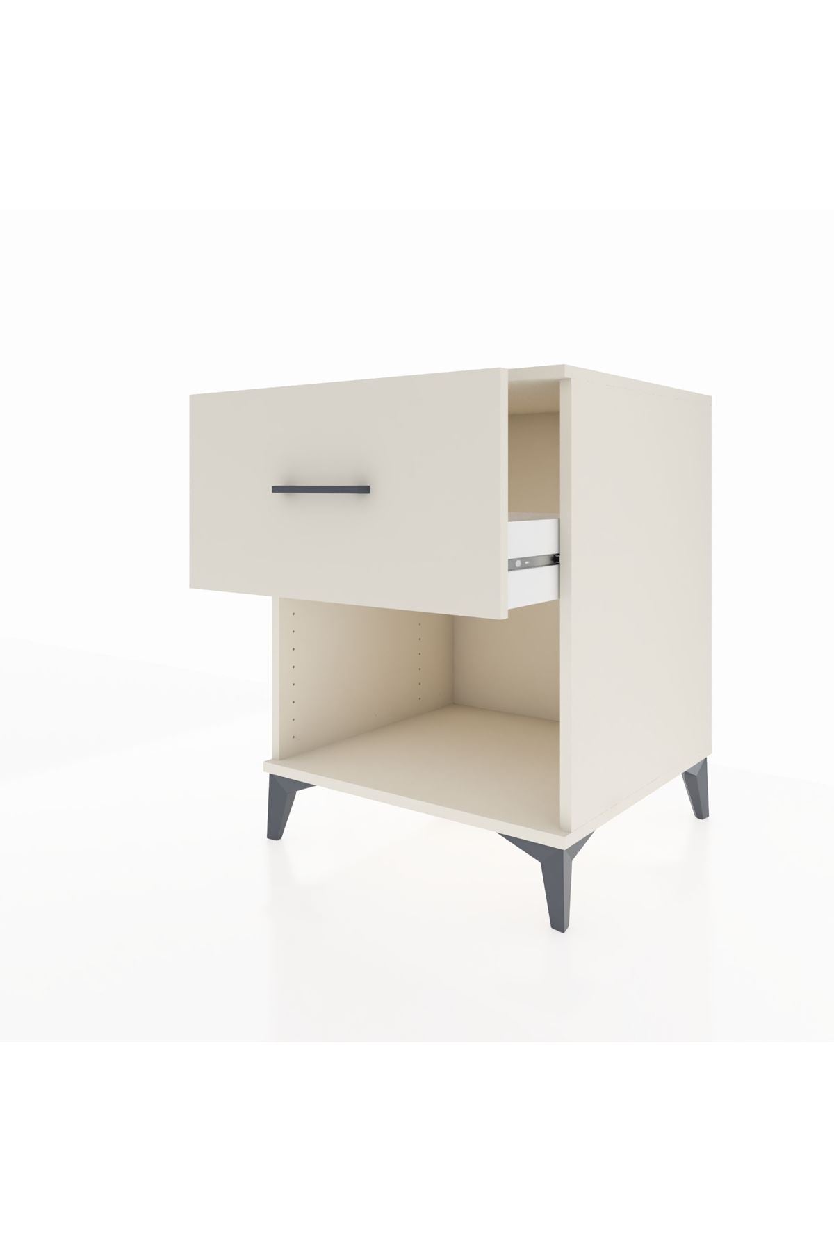 Kronos Komodin Tek Çekmeceli 60x59x80 Aytaşı-Aytaşı