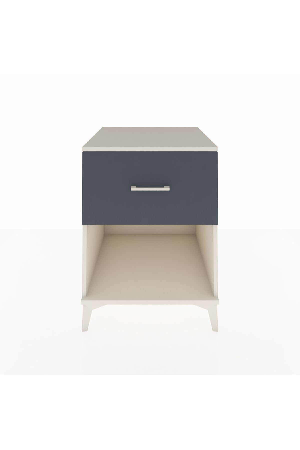 Kronos Komodin Tek Çekmeceli 60x59x80 Aytaşı-Antrasit