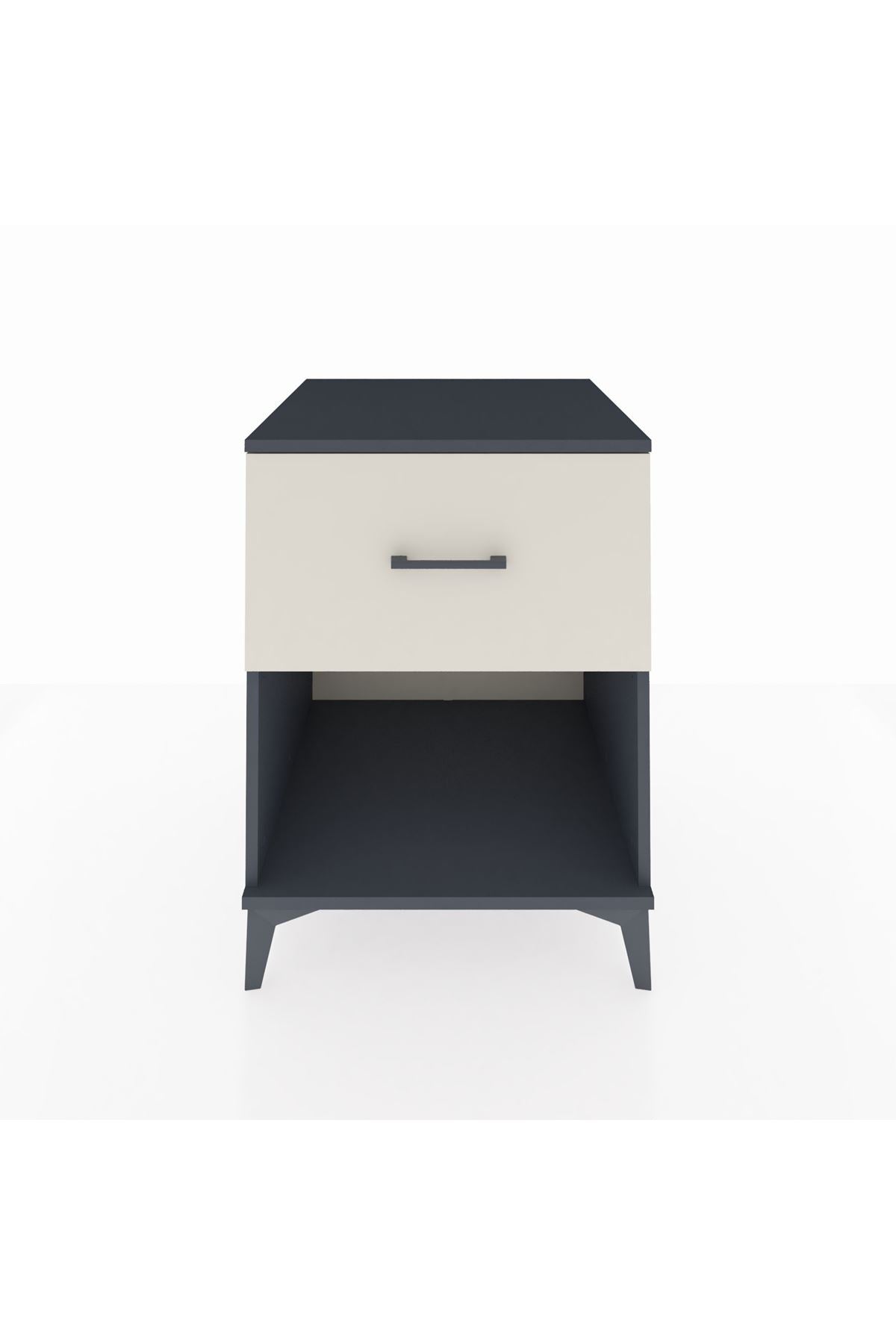 Kronos Komodin Tek Çekmeceli 60x59x80 Antrasit-Aytaşı