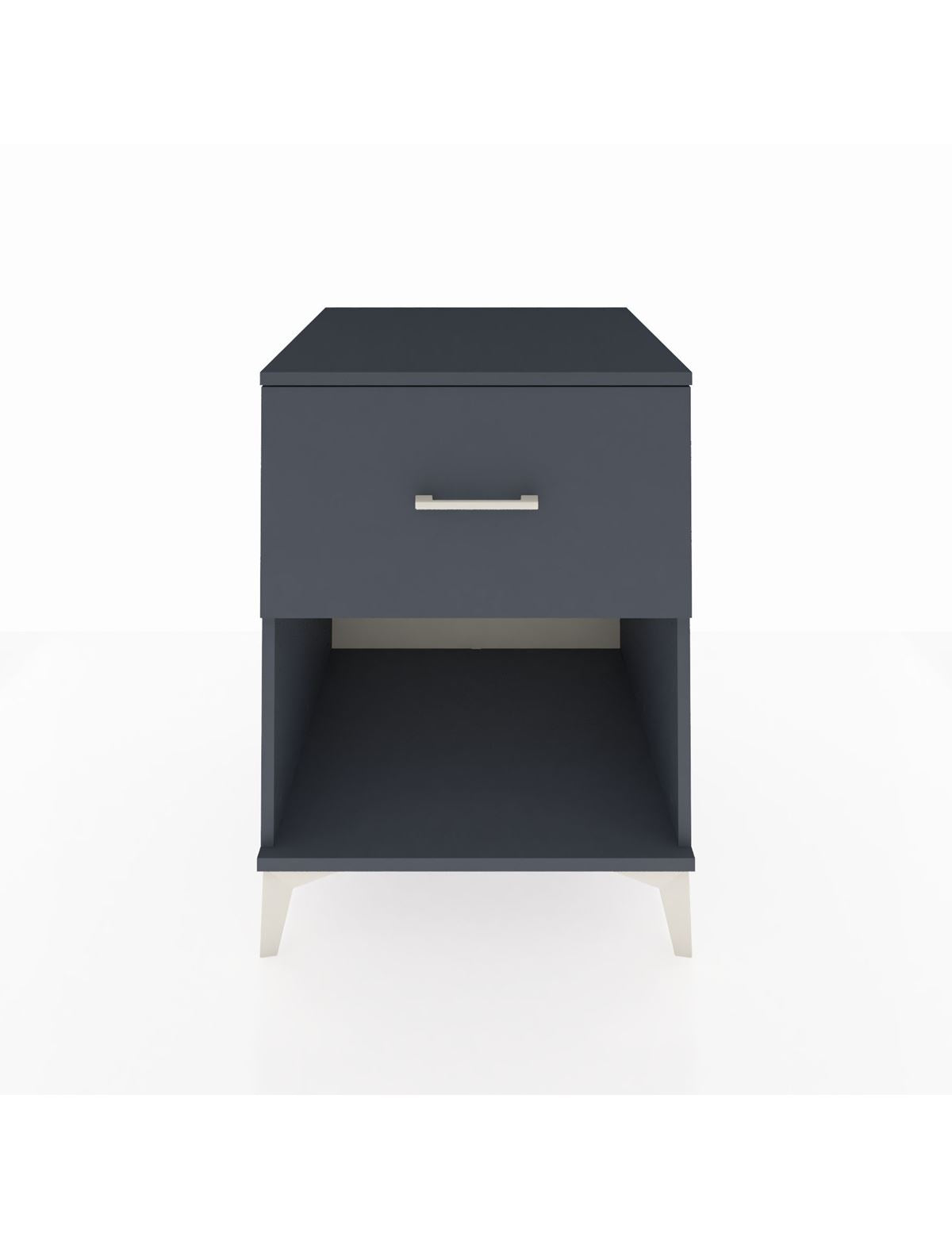 Kronos Komodin Tek Çekmeceli 60x59x80 Antrasit-Antrasit