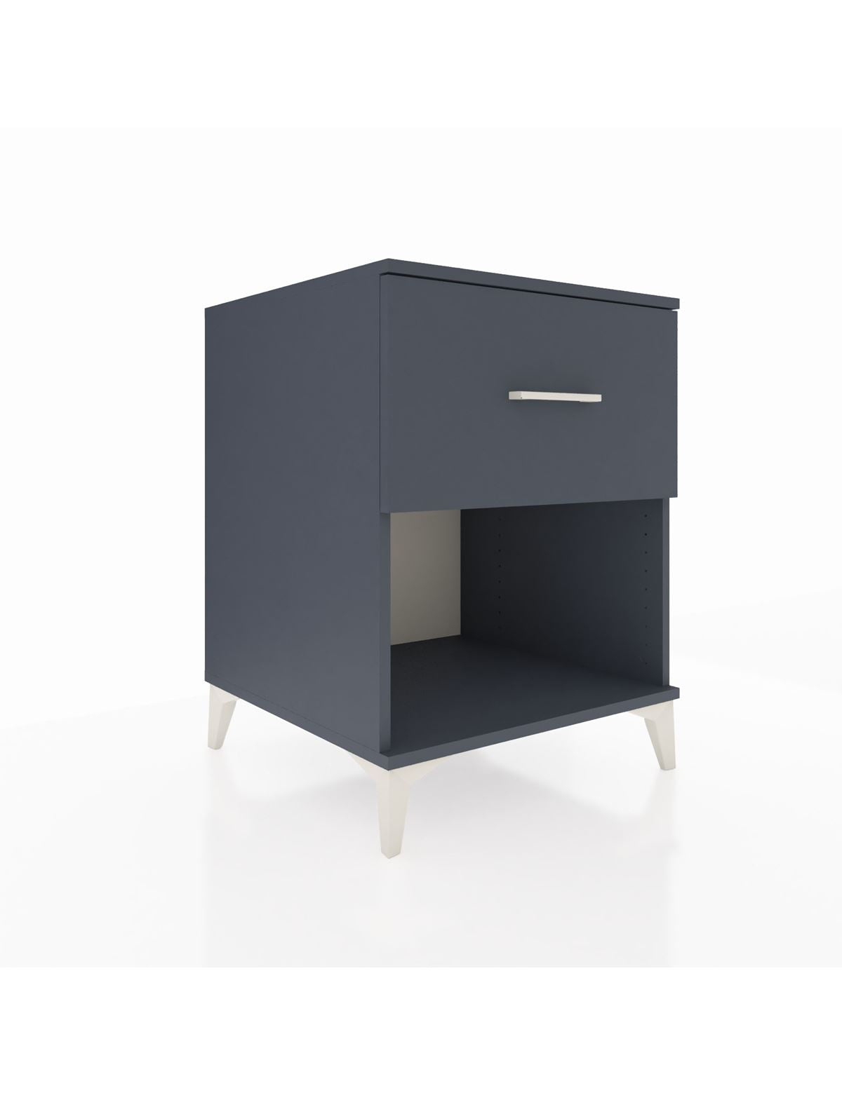 Kronos Komodin Tek Çekmeceli 60x59x80 Antrasit-Antrasit