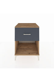 Kronos Komodin Tek Çekmeceli 60x59x80 Çam-Antrasit