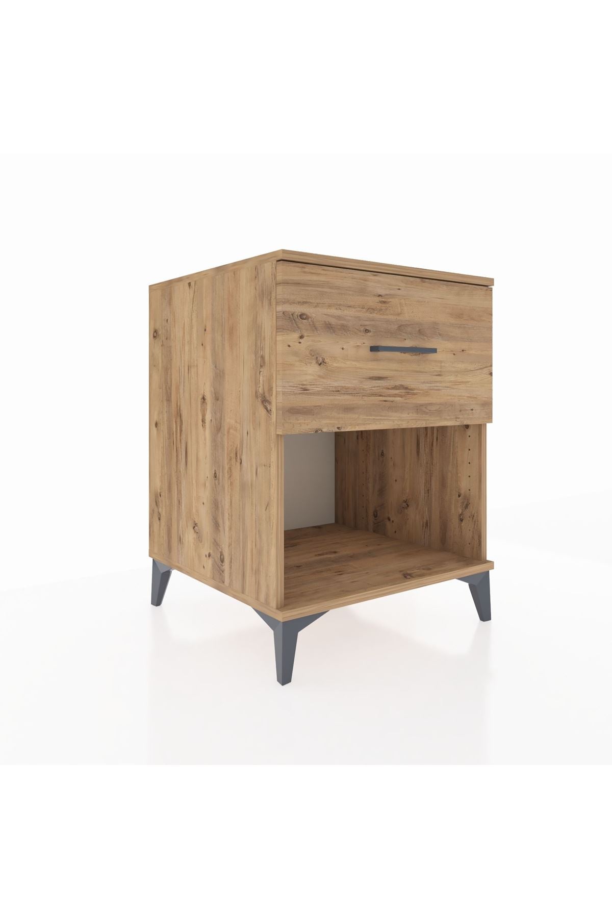 Kronos Komodin Tek Çekmeceli 60x59x80 Çam-Çam