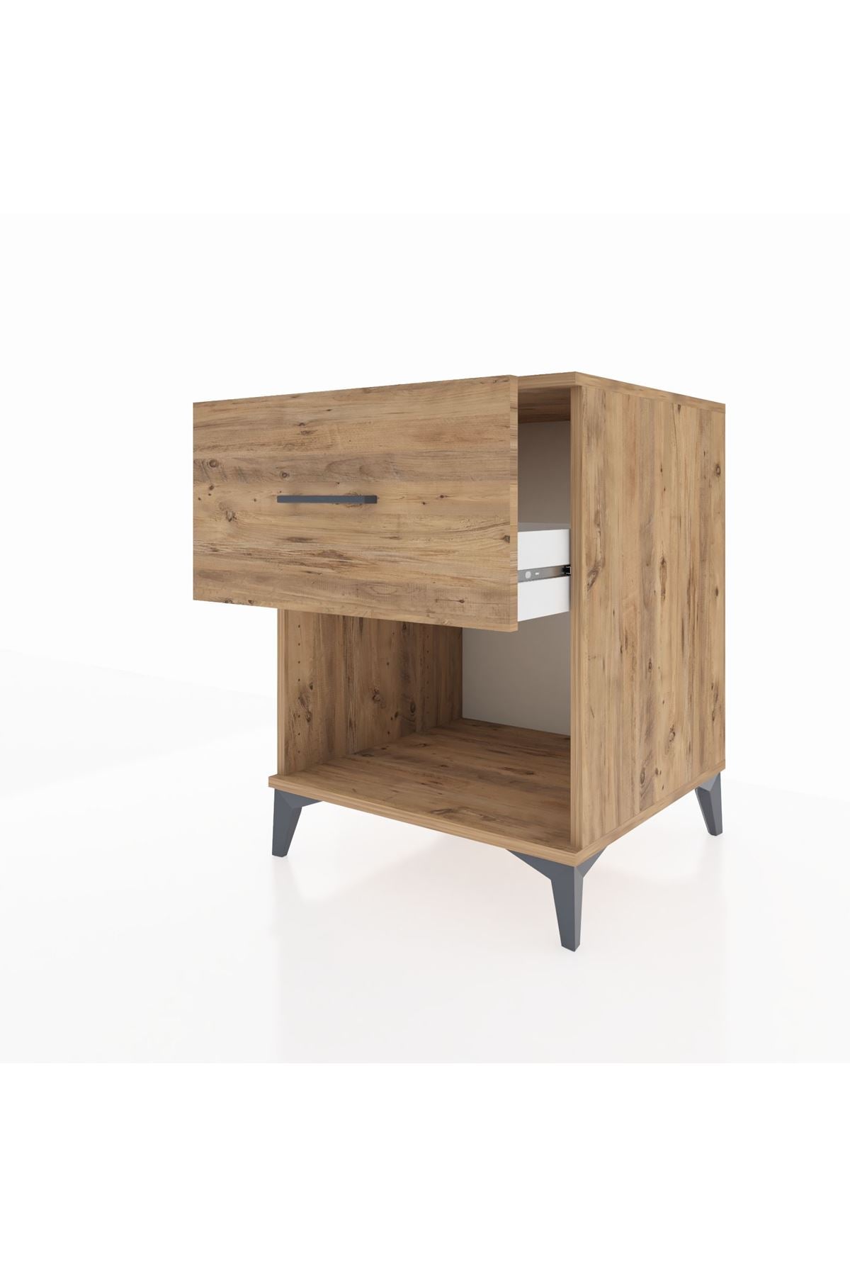 Kronos Komodin Tek Çekmeceli 60x59x80 Çam-Çam