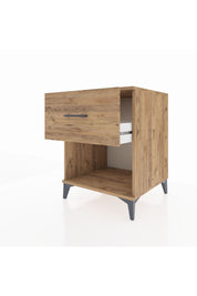 Kronos Komodin Tek Çekmeceli 60x59x80 Çam-Çam