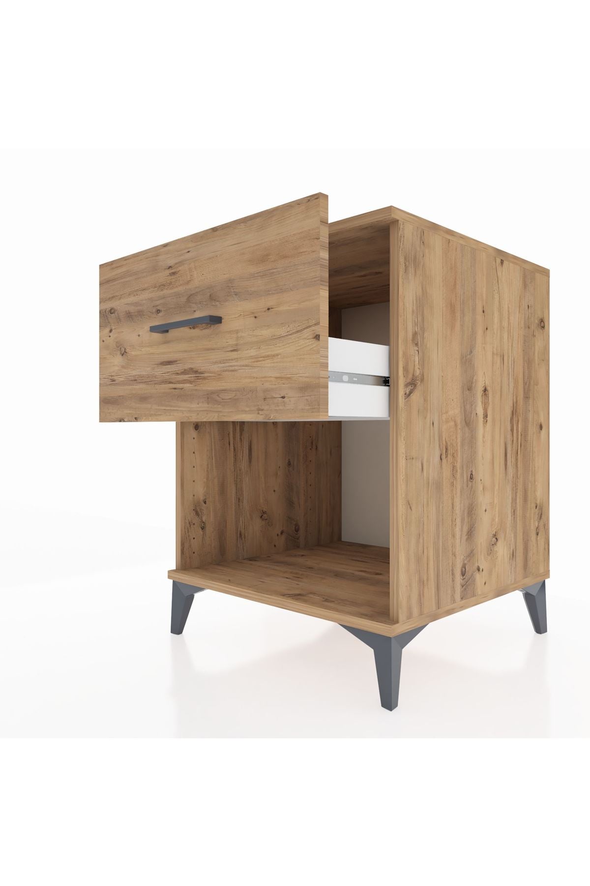 Kronos Komodin Tek Çekmeceli 60x59x80 Çam-Çam