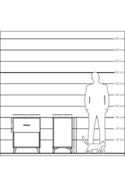 Kronos Komodin Tek Çekmeceli 60x59x80 Çam-Çam