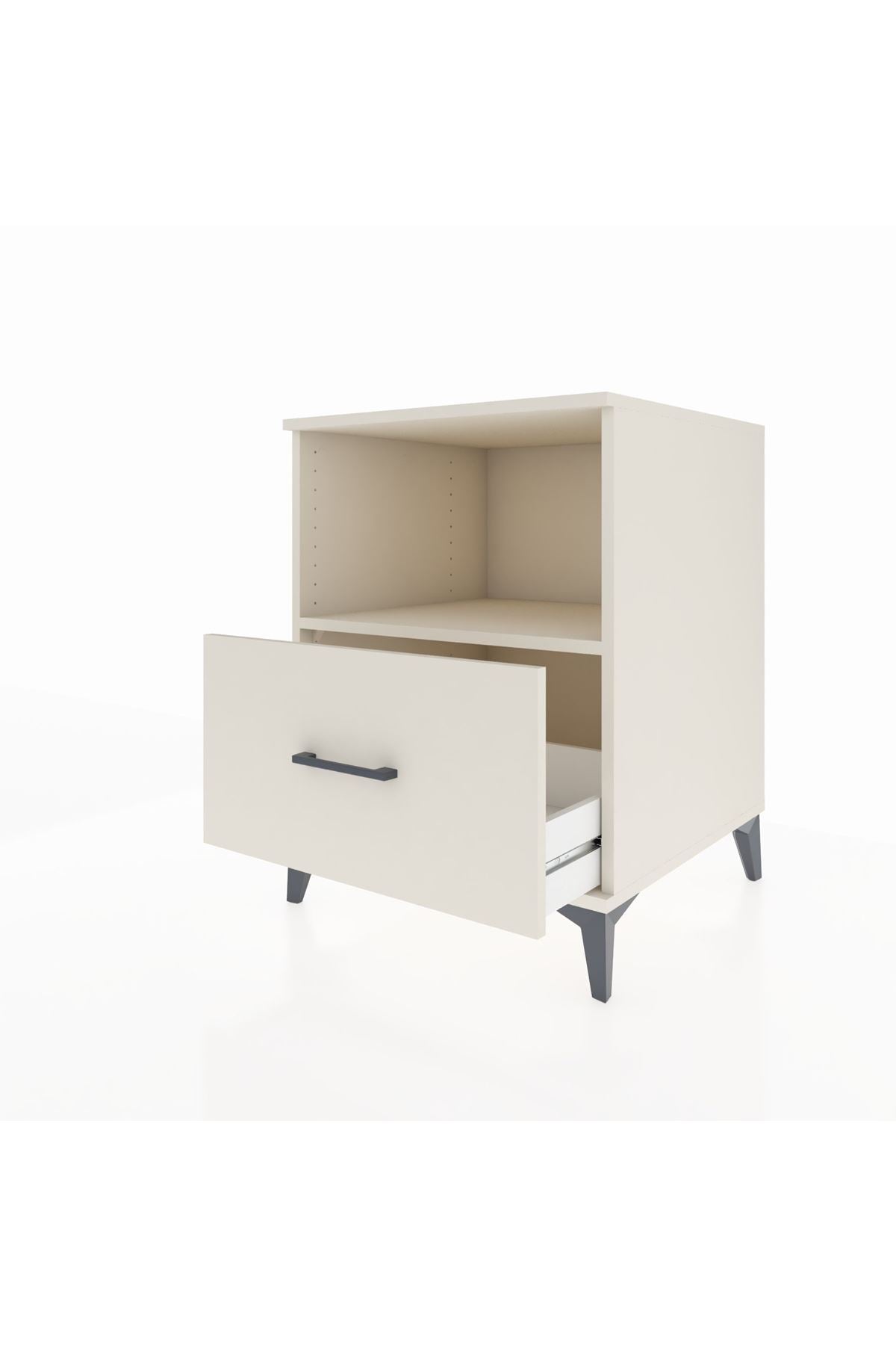 Kronos Komodin Tek Raflı Tek Çekmeceli 60x59x80 Aytaşı-Aytaşı