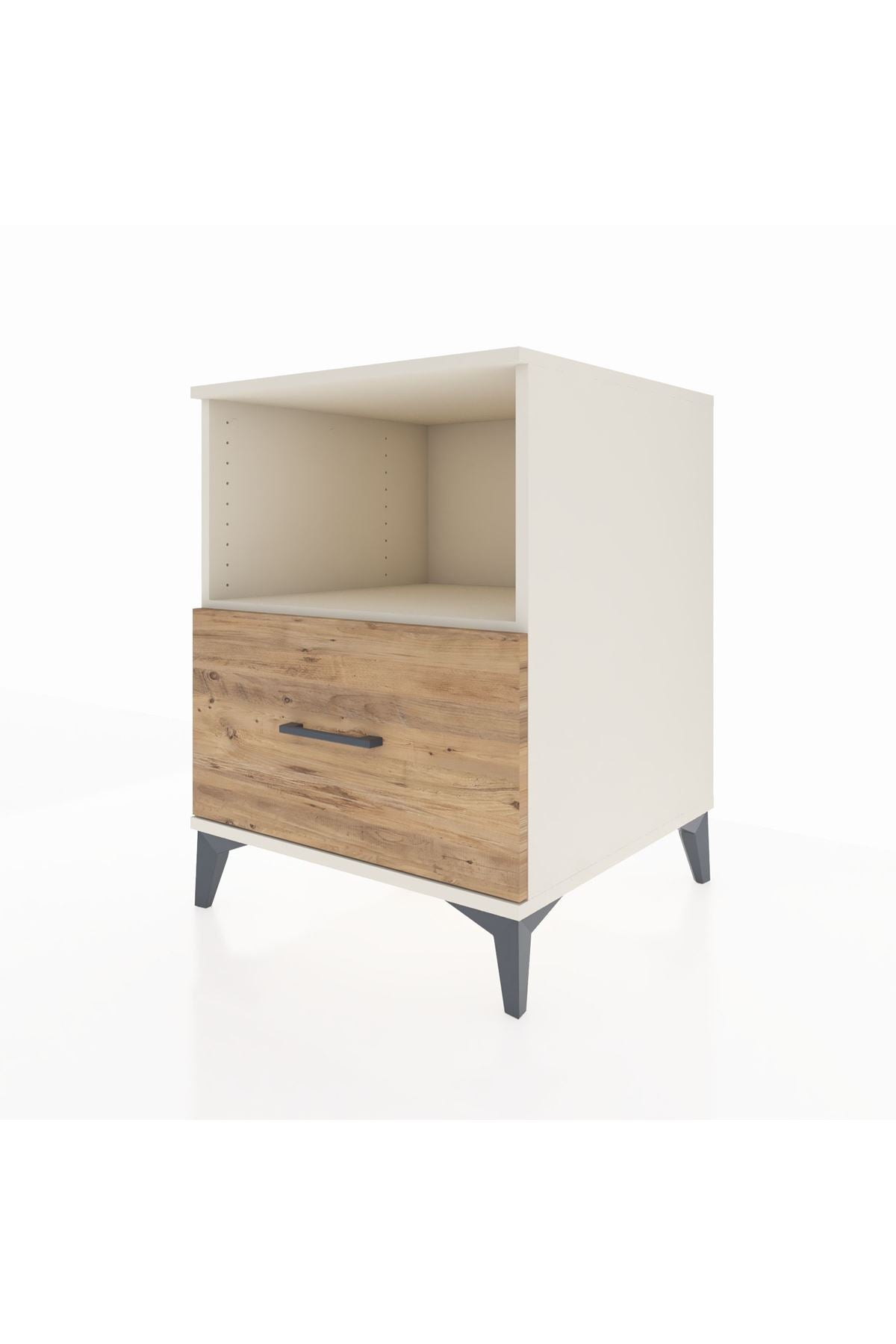 Kronos Komodin Tek Raflı Tek Çekmeceli 60x59x80 Aytaşı-Çam