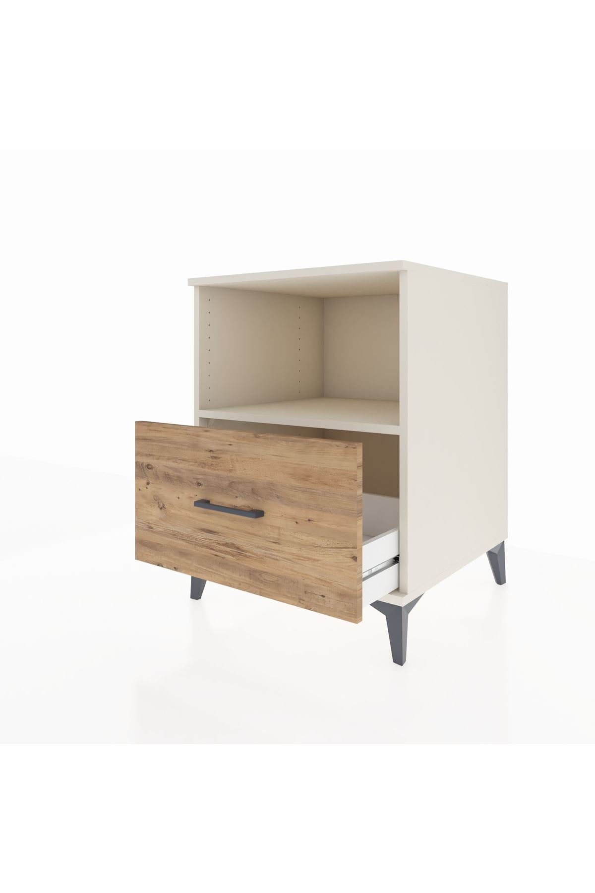 Kronos Komodin Tek Raflı Tek Çekmeceli 60x59x80 Aytaşı-Çam