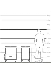Kronos Komodin Tek Raflı Tek Çekmeceli 60x59x80 Aytaşı-Çam