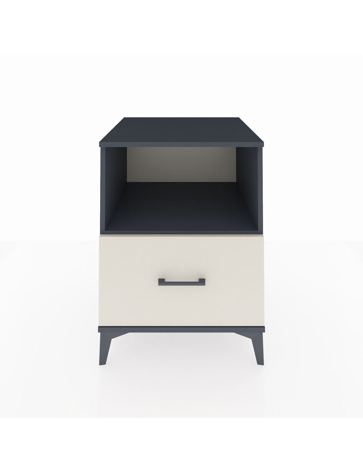 Kronos Komodin Tek Raflı Tek Çekmeceli 60x59x80 Antrasit-Aytaşı