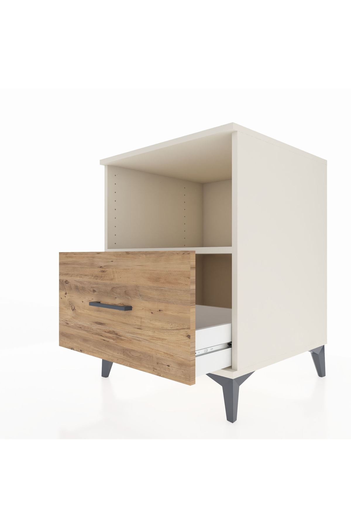Kronos Komodin Tek Raflı Tek Çekmeceli 60x59x80 Aytaşı-Çam