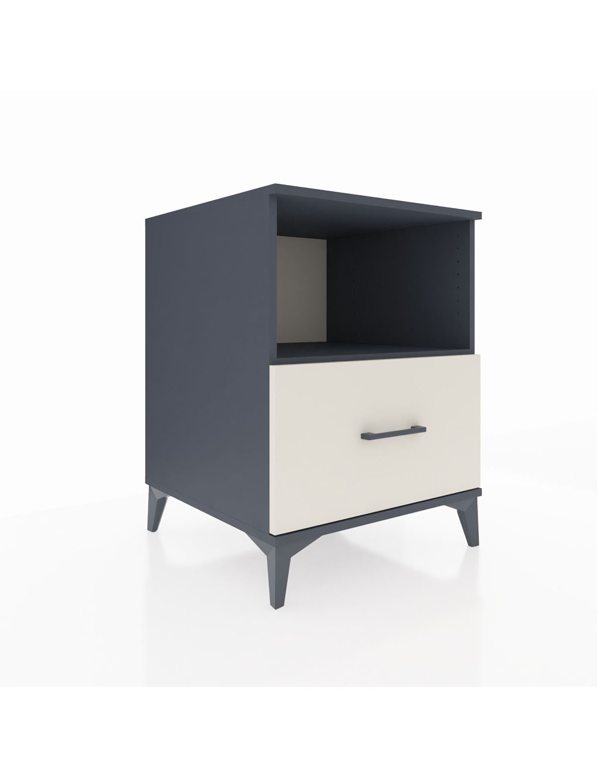 Kronos Komodin Tek Raflı Tek Çekmeceli 60x59x80 Antrasit-Aytaşı