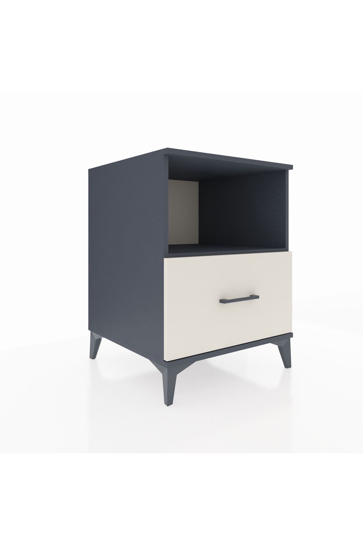 Kronos Komodin Tek Raflı Tek Çekmeceli 60x59x80 Antrasit-Aytaşı